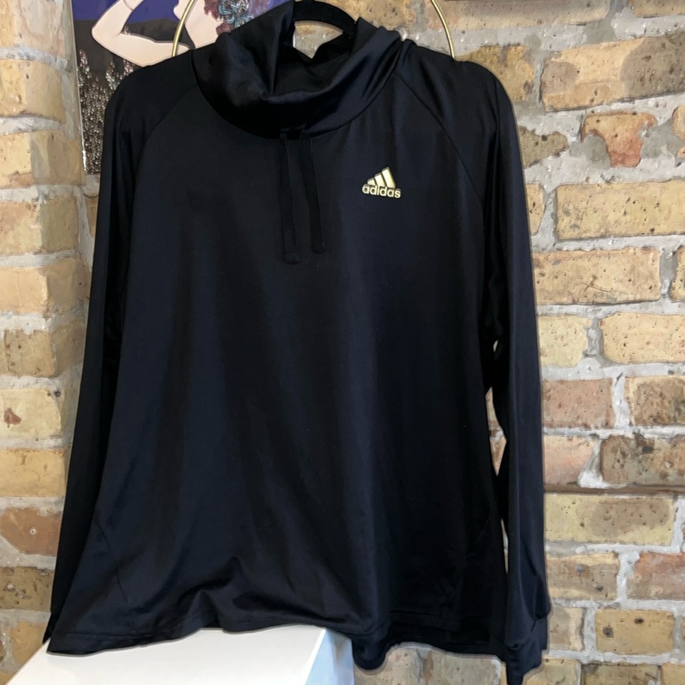 Adidas Plus Size 2X Pullover Designed to Move Sport Warm High-Collar sweatshirt